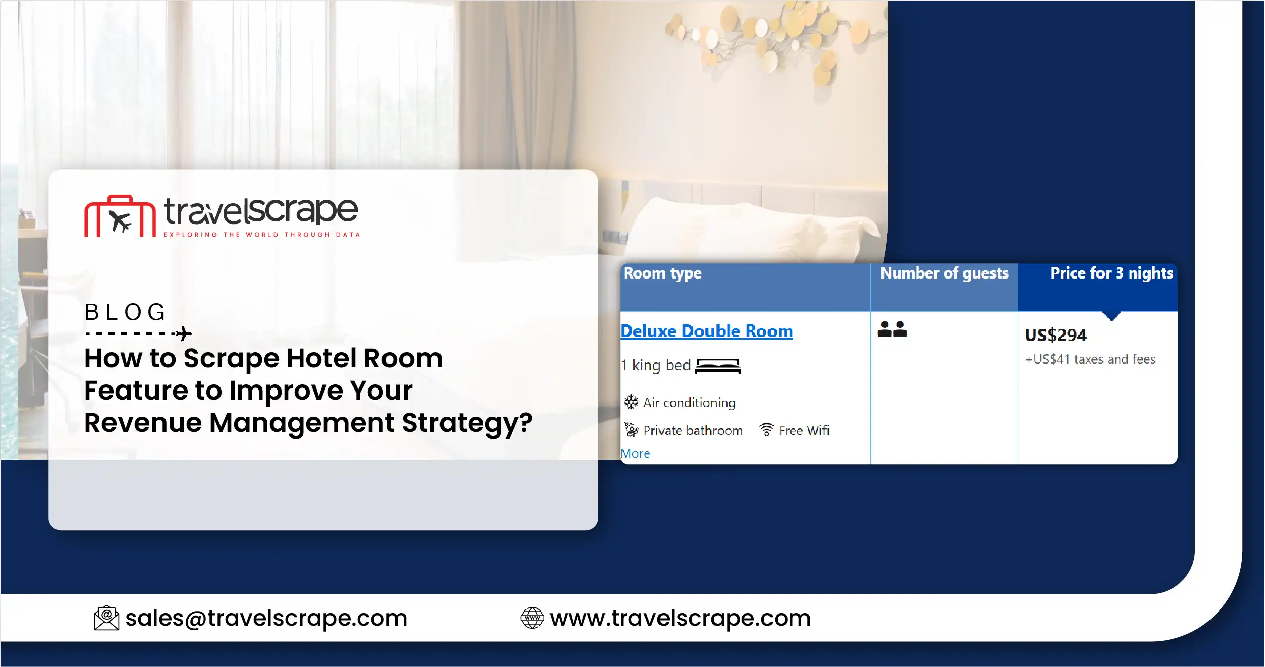 Scrape Hotel Room Feature to Improve Your Revenue Management Strategy